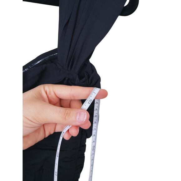 Abercrombie Off Shoulder Ruched Black Midi Dress Small Black Event Cocktail LBD - Picture 12 of 12